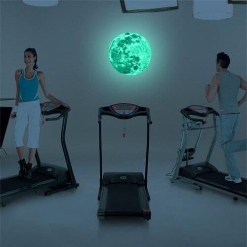 Hot Sale Aesthetic3D Luminous Glow In The Dark Moon Wall Sticker Removable Decoration Fluorescent Sticker Home Kids Room Decals