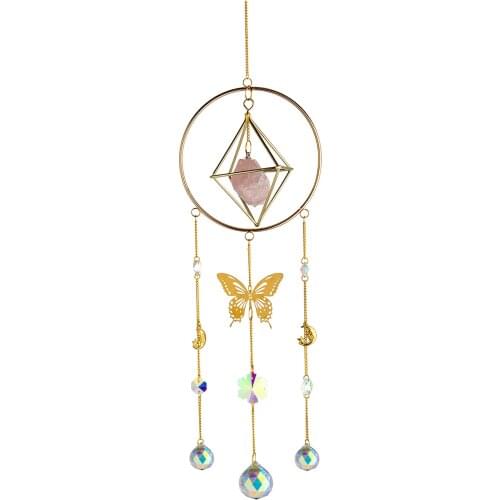 Geometric Clear Crystal Window Hanging Pendant Decor