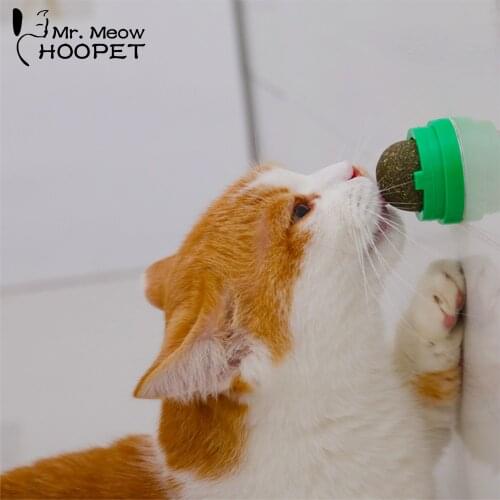 Hoopet Pet Cat Toy Ball Natural Catnip Treat Green Ball Chasing Toys Healthy Safe Edible Treating For Small Cat Kitten Supplies