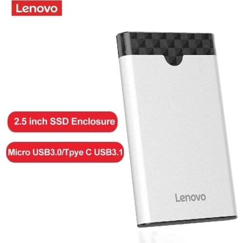 Lenovo USB 3.0 to SATA 2.5 inch SSD Case External Hard Drive ssd Enclosure ssd box Type C USB 3.0 HDD Hard Disk HD Box