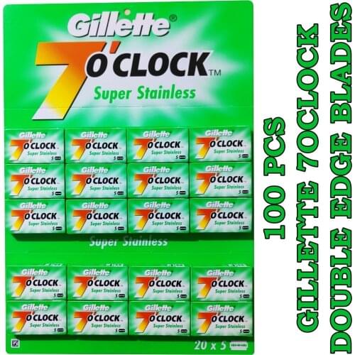 7 O'CLOCK Super Stainless Double Edge Razor Blades 50 100 200 pcs