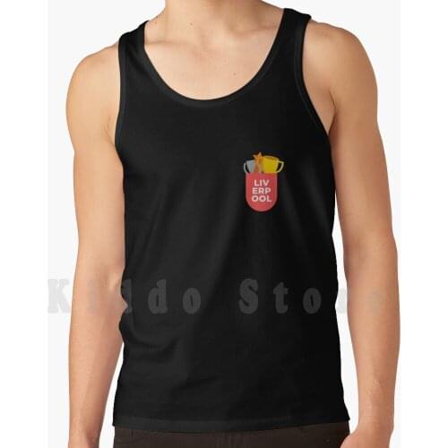 Trophy Pocket Tank Tops Vest 100% Cotton Allez Mane Firmino Gerrard Salah Robertson Trent Alisson Ox Merseyside