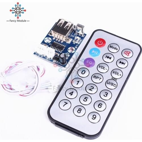 12V Mini WAV MP3 Decoder Board Lossless Decoding Module Two Channel Output For Music Audio Player USB Sound Card +Remote Control