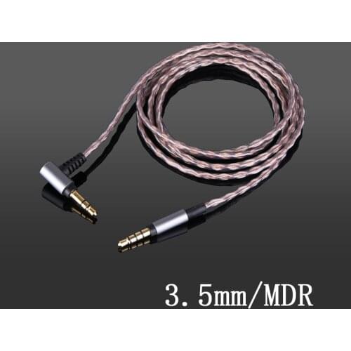 For Sony/ATH/MDR Headphone Cable 4.4mm 2.5mm 3.5mm MDR-1A H900 XB950BT SR7 SR5 100%High Purity Single Crystal Copper Cable