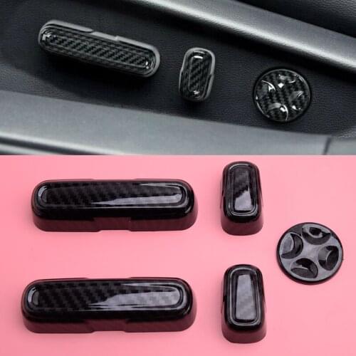 CITALL 5 PCS Carbon Fiber Style Seat Adjust Handle Button Cover Trim Fit for Honda Accord 2018 2019 2020