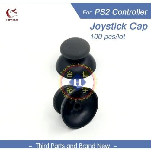 HOTHINK 100pcs/lot New Replacement Right Left 3D joystick stick analog cover cap Thumb Sticks for PS2 Controller Dualshock 2