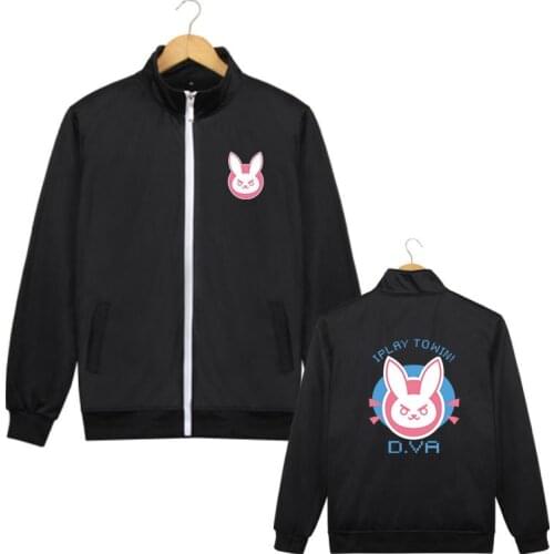 New Overwatch Sweatshirts OW Genji Mercy Dva Mei Full Zip Thin Baseball uniform Pullover Coat Jacket Cosplay Halloween Costume