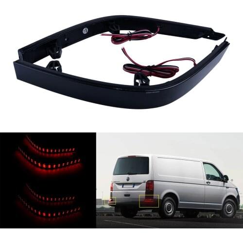 ANGRONG Red Rear Bumper Reflector LED Tail Stop Brake Light For VW T6 Transporter 15-up
