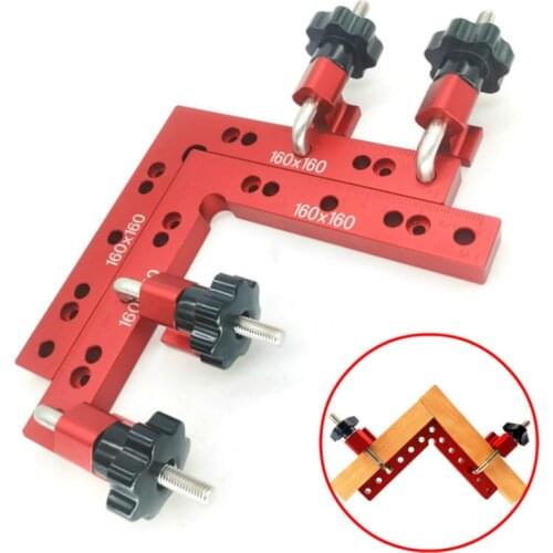 Carpenter Splicing board Positioning Folder Aluminum alloy 90 Degree Ruler Fixing Clamping L-Shaped Auxiliary Fixture Fixture