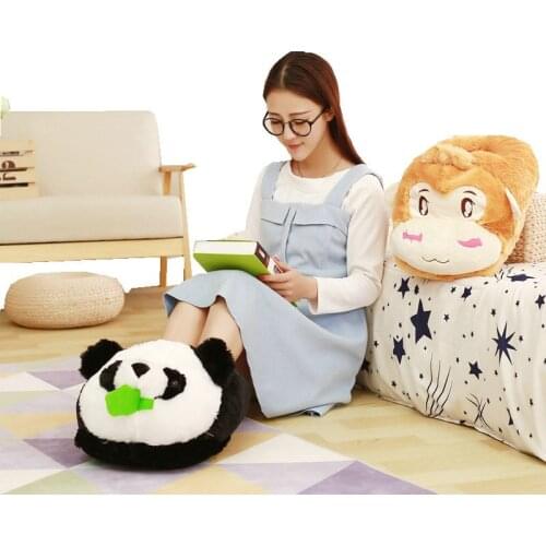 Plush cartoon Animal computer shoes toy Winter keep warm Stuffed Panda plush toys Gift for girls girlfriend lover