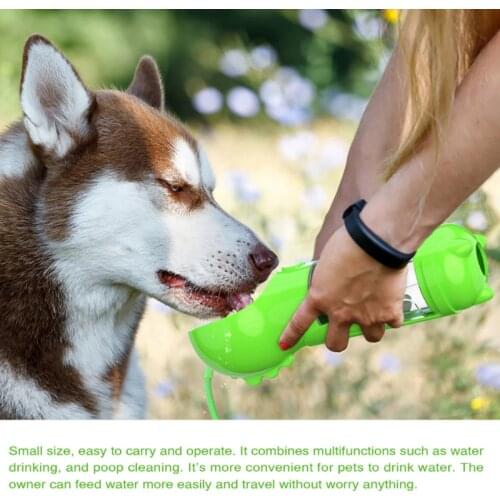 Portable Pet Water Bottle Leak Proof Lightweight Dog Water Dispenser with Drinking and Feeding Function for Outdoor Walking