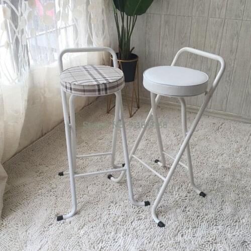 High Footed Stool Bar Stool Folding Chair Portable Household Fishing Stool Simple Modern Bar Stool Back Bar Chair Leisure