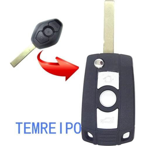 3 Buttons Replacement Shell Remote Flip Folding Key Fob Case for BMW 3 5 7 SERIES Z3 Z4 E38 E39 E46 X5 X3 HU92 Blade