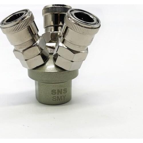 SNS SMY 3 Way Pneumatic Air Quick Connecting Coupler SMY Air Pump Air Compressor Joint