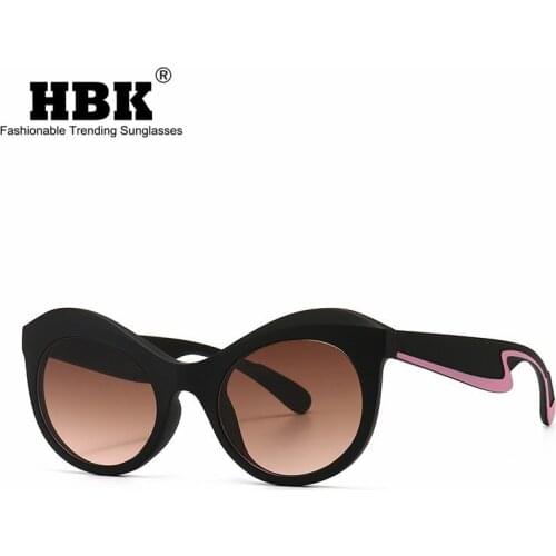 HBK Vintage Sexy Cat Eye Sunglasses Women Men Personalized New Style Brand Big Frame Eyewear UV400 Goggles Oculos
