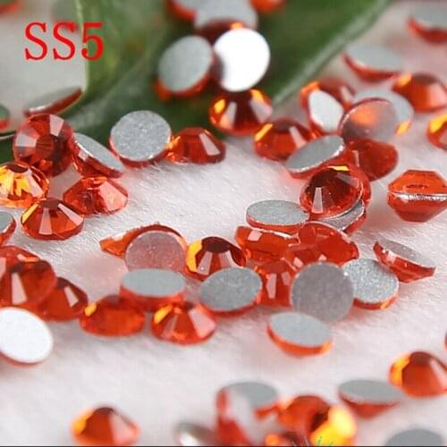 SS5 1.7-1.8mm 1440pcs Hyacinth ccolor Nail Art Glue On Non Hotfix stones Crystal Nail Stone