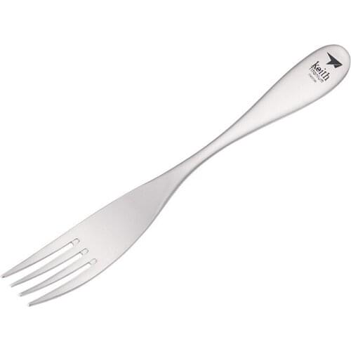 Titanium Fork Western Dessert Cutlery Thicken Fork Outdoor Camping Hiking Tablewares Dinner Fork Bacteriostatic Flatware Ti5202