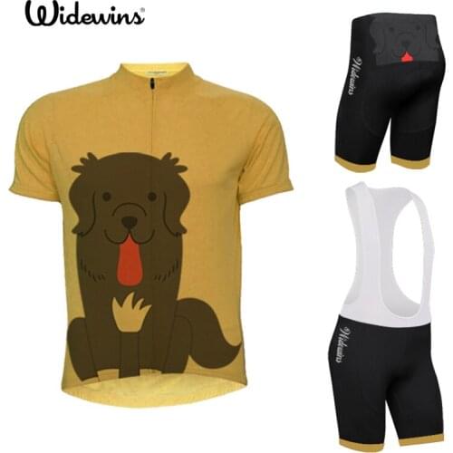 Widewins women Cycling Jersey Dog save the rainforest Mountain Bicycle Clothing Maillot Ropa Ciclismo Quick-Dry Bike 5099