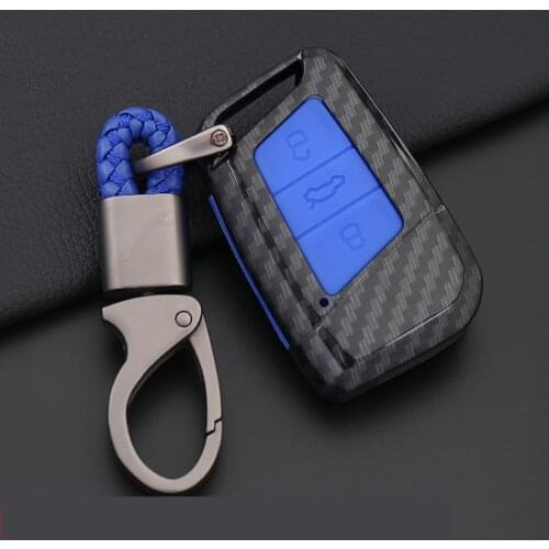 Carbon Fiber Protection Remote Key Cover Case For Skoda Superb A7 For Volkwagen Passat B8 VW Golf Gte Car Styling Accessorise