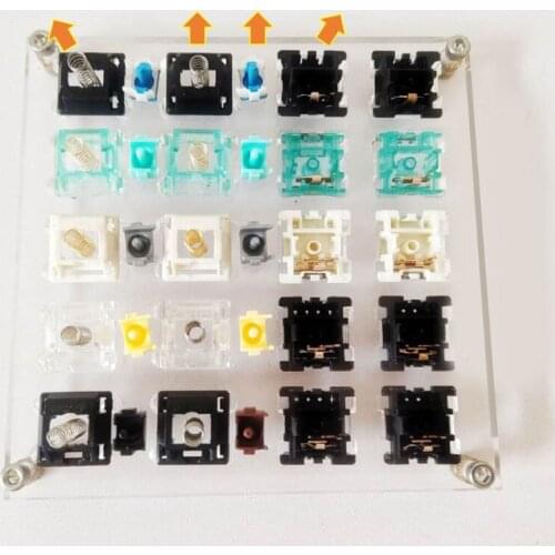 2 in 1 Board for Lubricate Switch Mechanical Keyboard Switch Tester Base DIY Tool Double Layer Acrylic Lube Modding Station