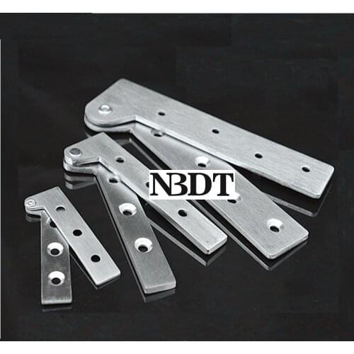 4Pcs/Lot Stainless Steel 360 Degrees Rotation Hidden Pivot Door Knife Hinge 7 Shape