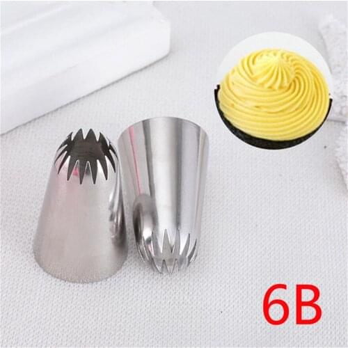 6B# Stainless Steel Nozzle Cake Decorating Tips Writing Tube Icing Nozzle Baking & Pastry Tools Cupcake Baking Tools
