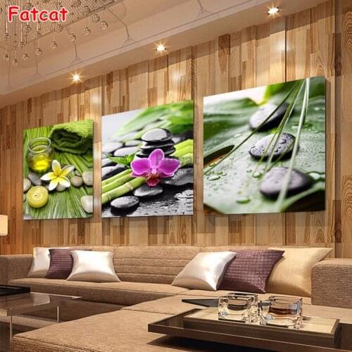 Diamond painting DIY flowers and tea cross stitch 3D embroidery handmade Mosaic square diamond living room decor 3 pie PP1587
