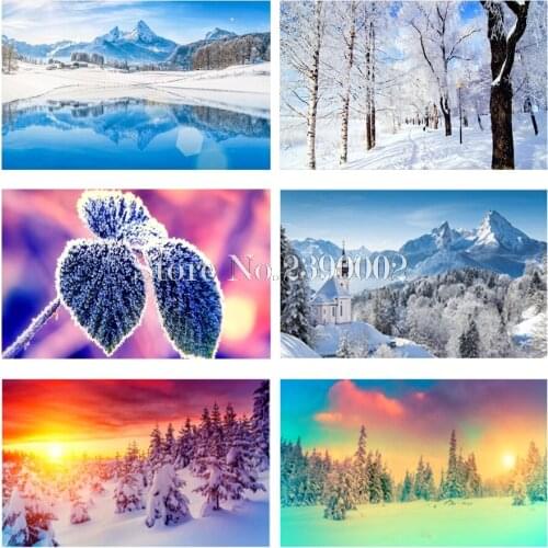 Diy Diamond Painting Handmade Cross Stitch Kit Snow Scenery Diamond Embroidery Full Diamond Mosaic Landscape Painting