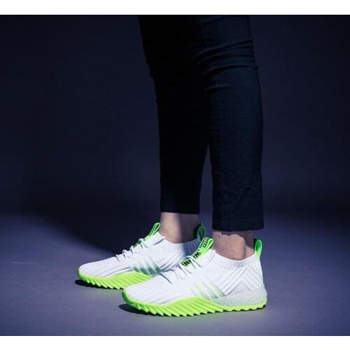 Large Size Summer Lightweight Womens Sport Shoes Socks Sneakers 2021 Womens Running Shoes Sports Women 2021 White Green E-1087