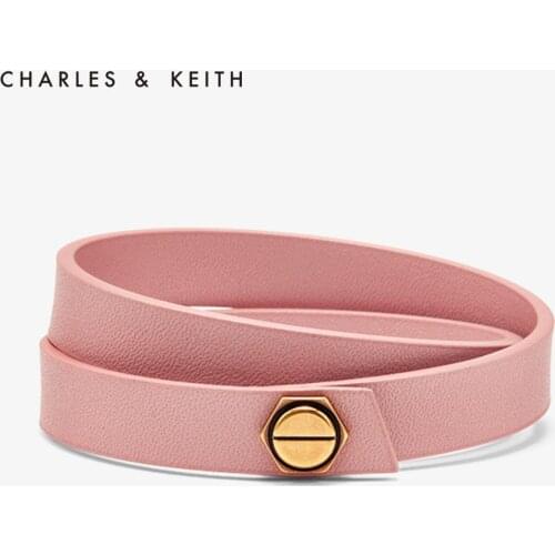 CHARLES＆KEITH New arrival for summer CK5-10701050 Womens Metal Rivet Decoration Simple Design Personality Bracelet