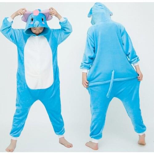 Girls Boys Winter Long Sleeve Onesie Pajamas Cute Unicorn Cartoon Elephant Animal Onesies Kids Flannel Jumpsuit Children Pajamas