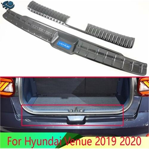 For Hyundai Venue 2019 2020 Stainless steel rear bumper protection window sill trunks decorative plate pedal