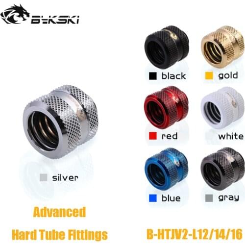Bykski Hard Tube Fitting For OD12/14/16MM PETG/Acylic Pipe G1/4 Hand Compression Water Cooler Part PC MOD Multiple Color B-HTJV2