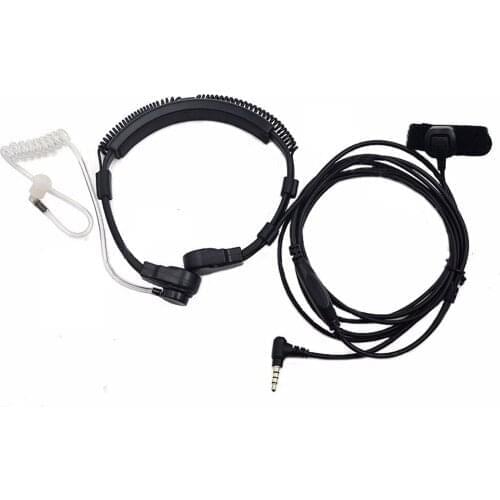 Throat Microphone Headset Earpiece Covert Tube PTT For Yaesu Vertex Radio FT-10R FT-40R, FT-50R, FT-51R, FT-60R, FT-250R