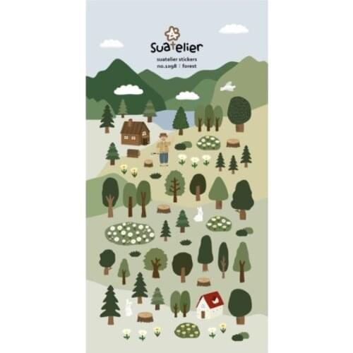 Korea Sonia Scrapbooking High Quality Sticker Forest Stationery DIY Craft Decoration Home Supplies Suatelier Stickers