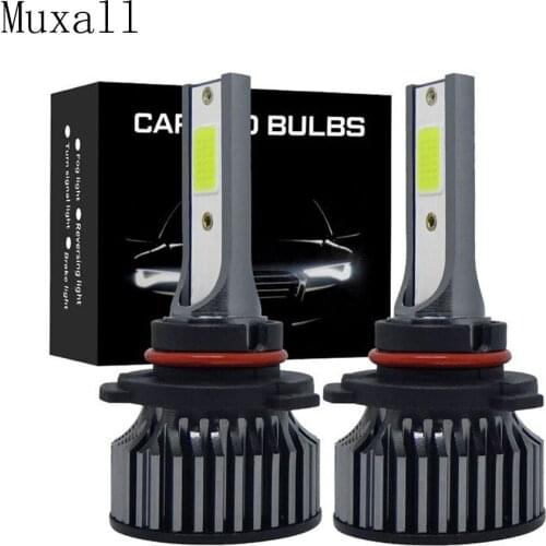 Muxall 2PCS Mini Led Car Headlight H7 H4 Bulb H8 H1 H3 H11 HB3 9005 HB4 9006 880 881 Auto Lamps Fog Lights Ice Blue White Yellow