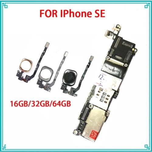 New Arrival 100% Original Motherboard For iPhone SE Unlocked Mainboard With/Without Touch ID IOS Logic Board Full Function