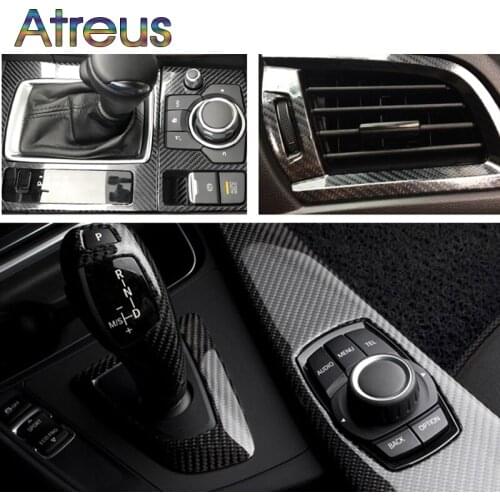 Atreus 4*60'' 5D Carbon Fiber Auto Stickers For Ford Kuga Ranger Ecosport Chevrolet Lacetti Aveo Volkswagen Touareg Tiguan 2017