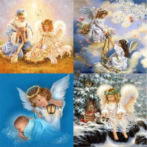 New Diamond Painting DIY Diamond Embroidery Angel Baby Girl Full Square Religion Home Decor Mosaic Picture Of Rhinestones Gift