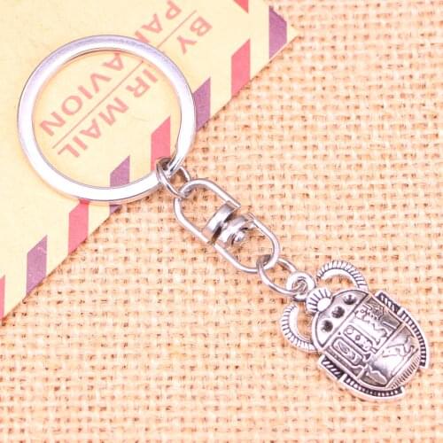 New Fashion Keychain 25x16mm insect hexapod bug Pendants DIY Men Jewelry Car Key Chain Ring Holder Souvenir For Gift