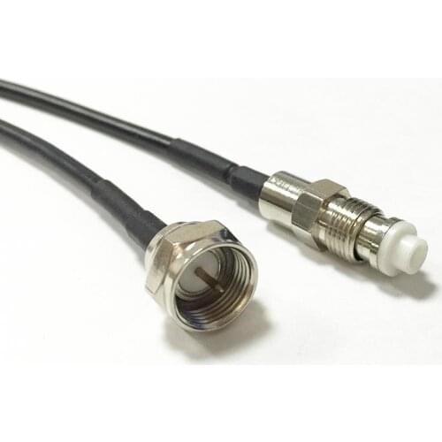 New F Male Plug Switch FME Female Jack RG174 Cable Adapter 20CM8" for wifi antenna