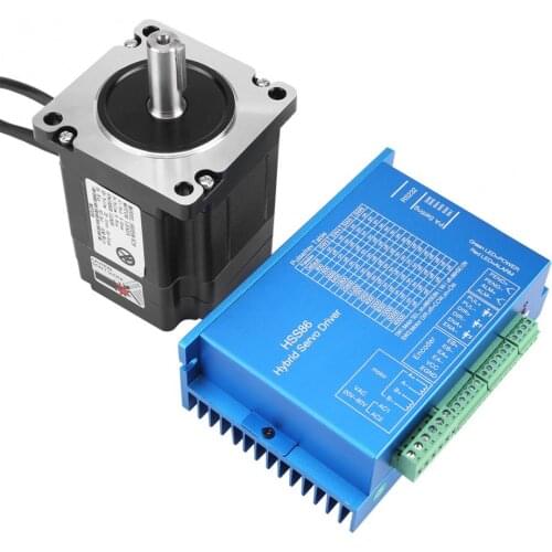 New HSS86 Stepper Motor Driver Kit Hybrid Servo Driver+Nema 34 Closed-Loop High Stepper Servo Motor 4N.M 0~1000RPM