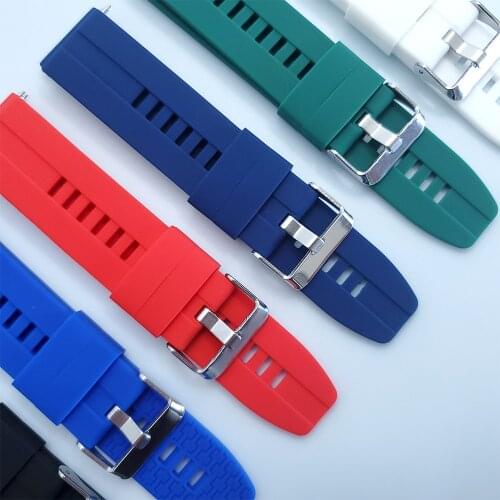 Watchband For Huami Amazfit Stratos 3 GTR 47mm 42mm Silicone Strap Band Bracelet for Amazfit GTR Lite Smart Watch Accessories