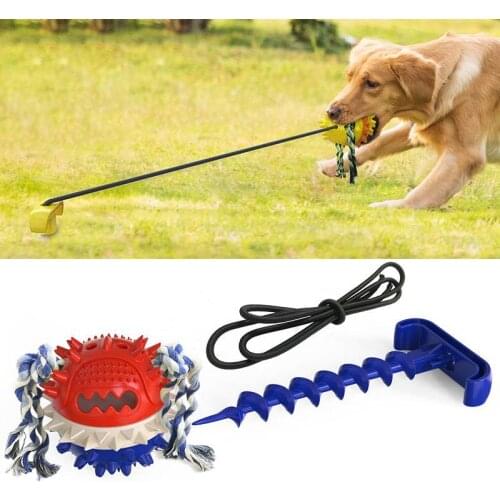 Pet Rope Ball Outdoor Training Toy Dog Molar Teeth Bite Resistant Toy Pet Interactive Outdoor Training Pull Rope Ball With Power
