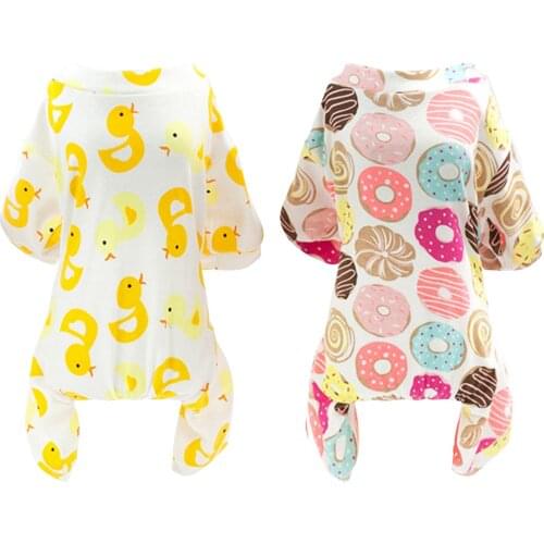 Dog Pet Dog Jumpsuit Puppy Cat Dog Costume Home Wear Casual Cartoon-fruit-pattern Pet Pajamas Dog Clothes Dogs Coat Jackets 2021