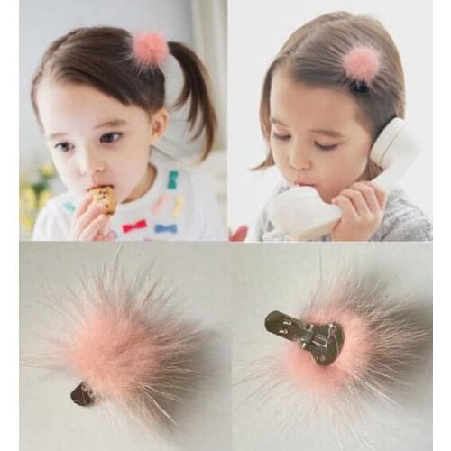 20pcs multi-use 35mm Fur pompom Ball hair Clips shoes clip Fashion pompon Hats Clothing Hair Band Accessories GR114