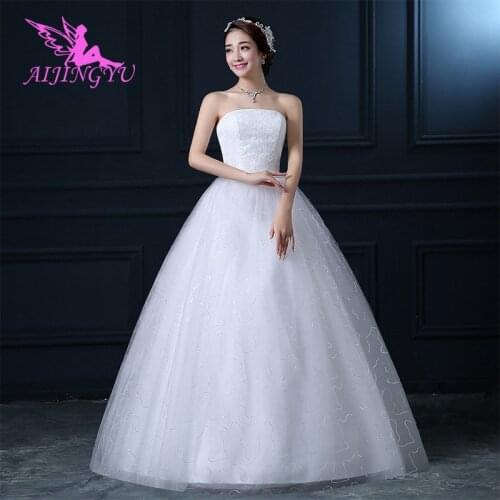 AIJINGYU 2021 bridal Customized new hot selling cheap ball gown lace up back formal bride dresses wedding dress FU140