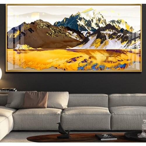 Large Size diamond painting cross stitch Golden Mountain Landscape full square round drill embroidery rhinestones diamond art
