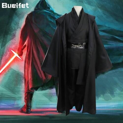 Anakin Skywalker Replica Jedi Robe Fantasia Male Star Wars Mens Jedi Knight Costume for Men Halloween Cosplay Costume Plus Size