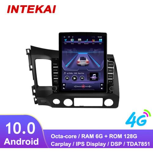 9.7" Vertical StyleTesla Screen Android 10.0 Car Radio GPS Navigation Autoradio multimedia player for Honda CIVIC LHD 2006-2011